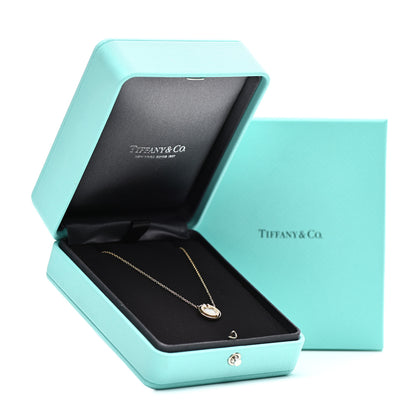 Tiffany 18K Yellow Gold Diamond Mother of Pearl Small T Circle Pendant Necklace 7 of 7