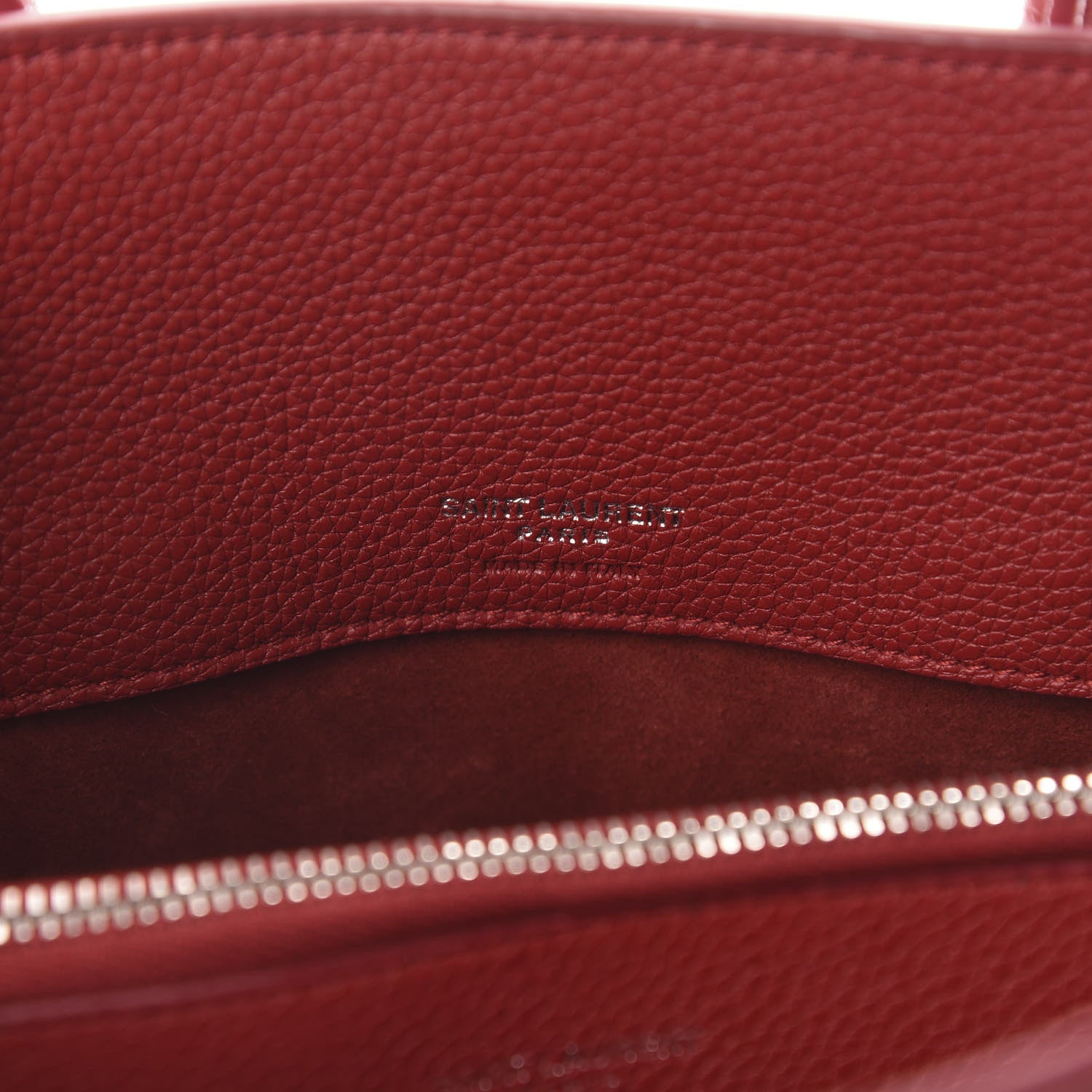Saint Laurent Grained Calfskin Baby Sac De Jour Souple Red 6 of 11