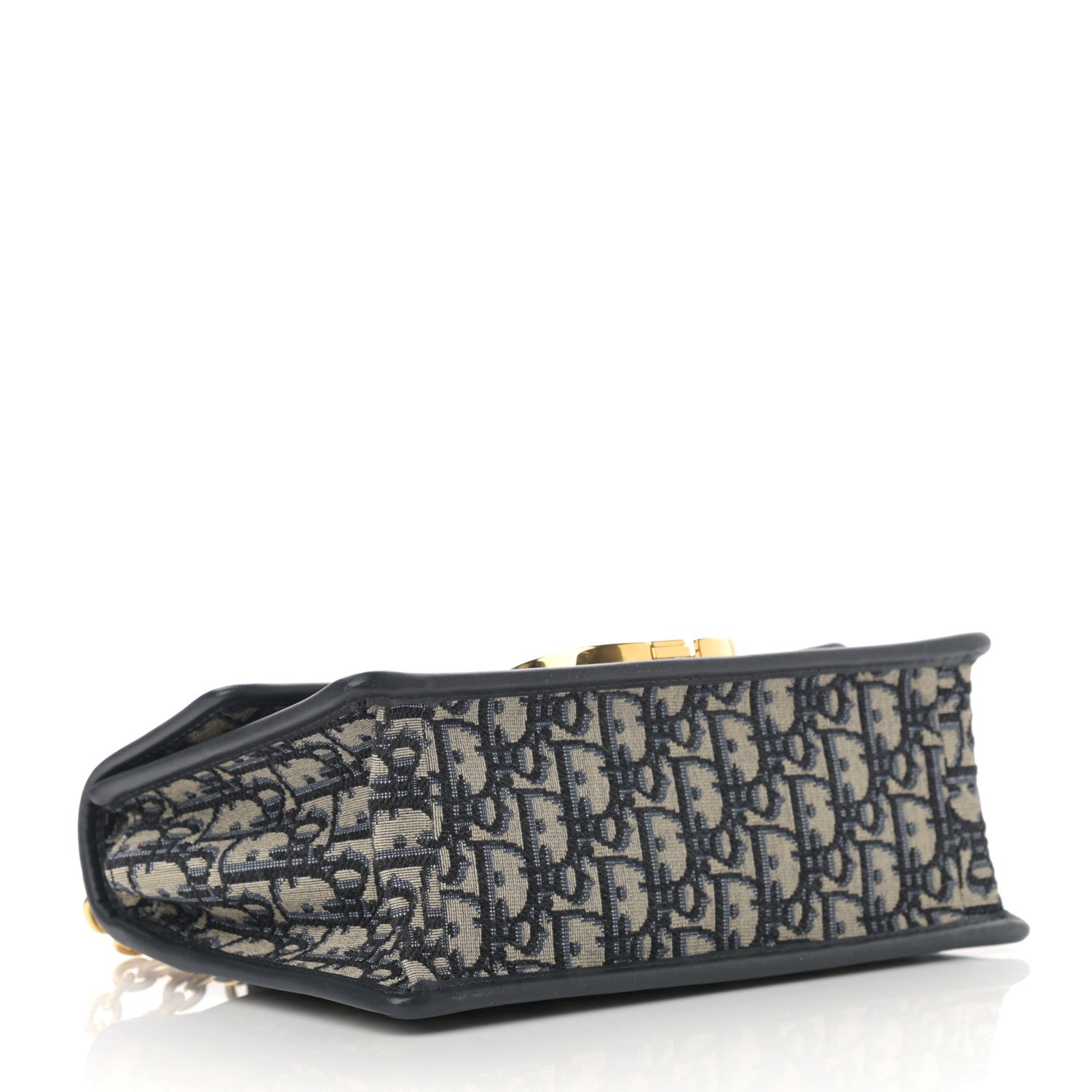Christian Dior Oblique 30 Montaigne Chain Flap Bag Blue 4 of 11