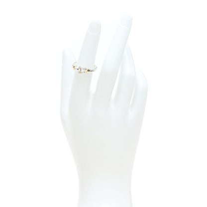 David Yurman Sterling Silver 18K Yellow Gold Diamond Petite Buckle Ring 49 5 2 of 4