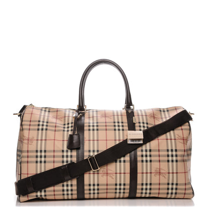 Burberry Haymarket Check Boston Holdall 60 Chocolate 1 of 6