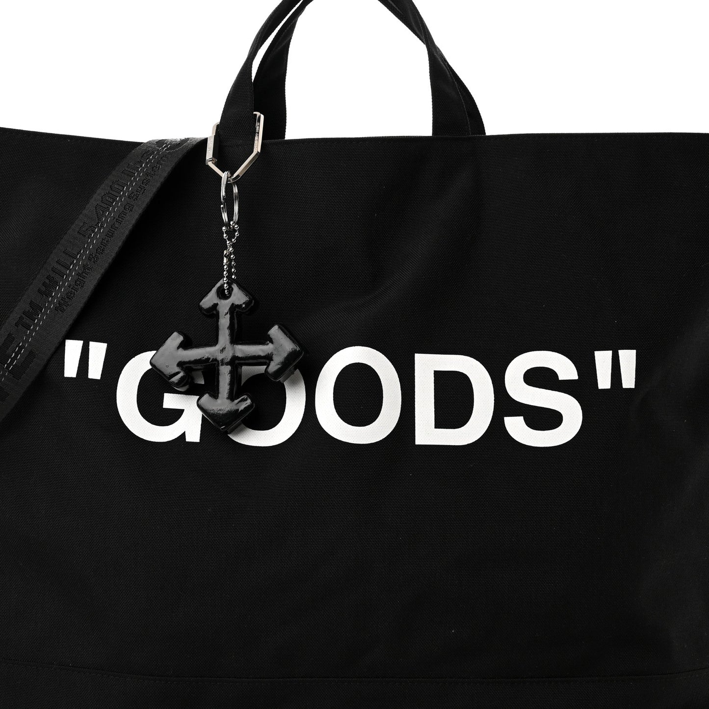 Canvas Goods Quote Tote Black White
