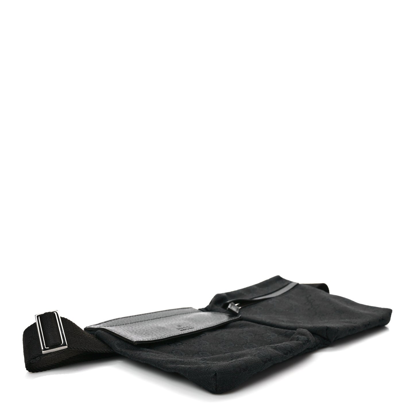 GG Monogram Double Pocket Belt Bag Black