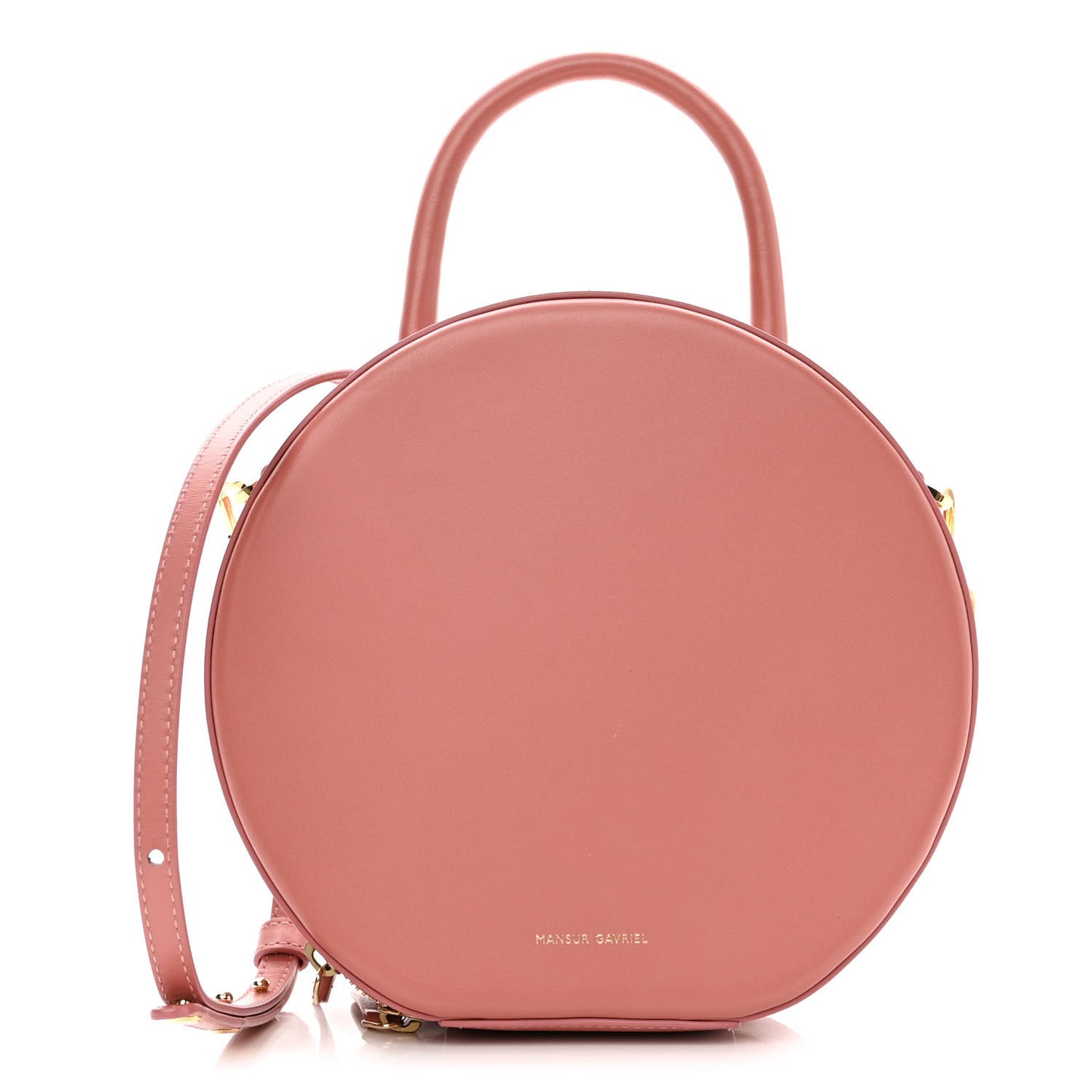 Calfskin Circle Crossbody Blush