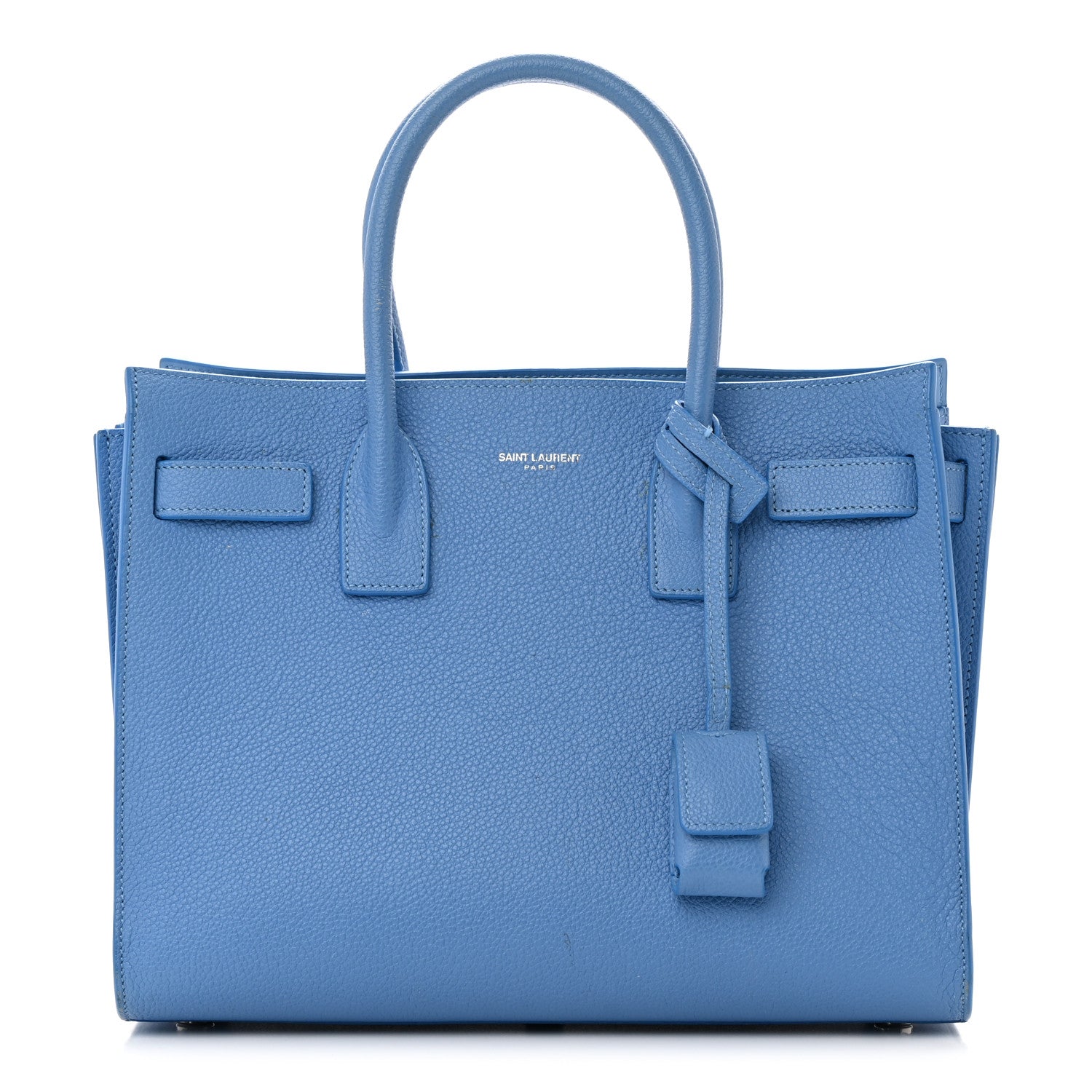 Saint Laurent Grained Calfskin Baby Sac De Jour Blue Clair 1 of 19