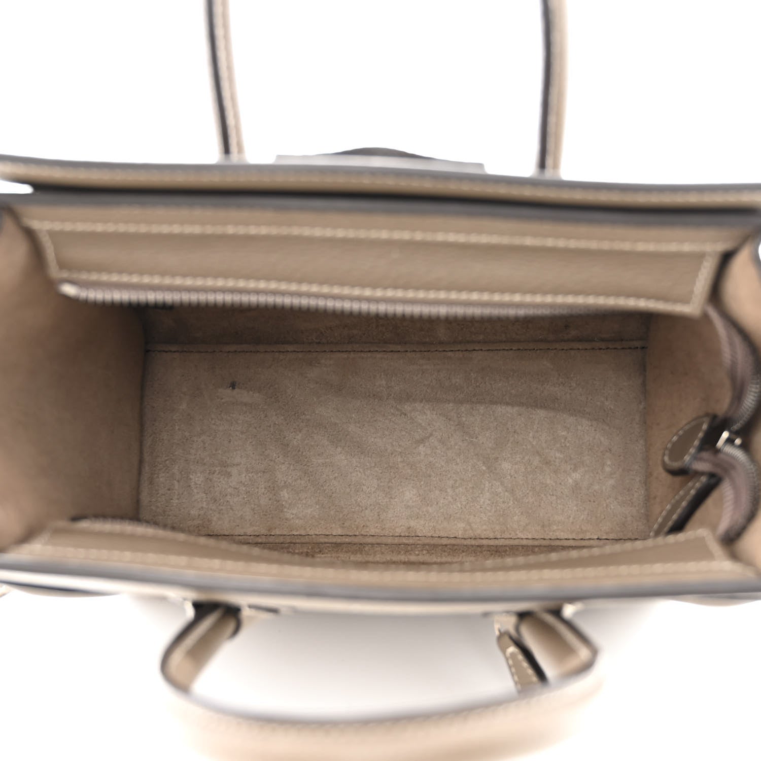 Celine Drummed Calfskin Nano Luggage Souris 5 of 12