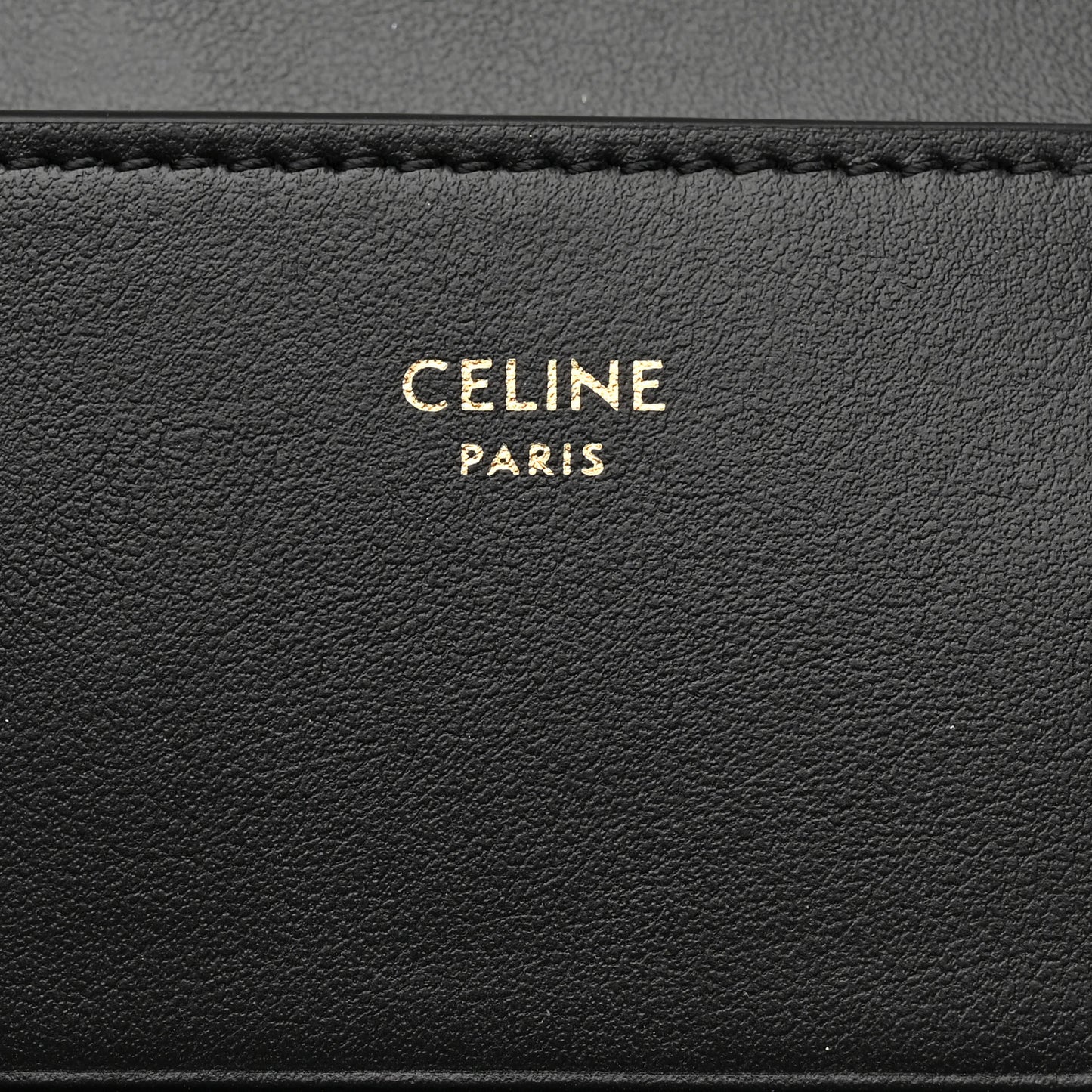 Calfskin Compact Triomphe Wallet With Coin Purse Black