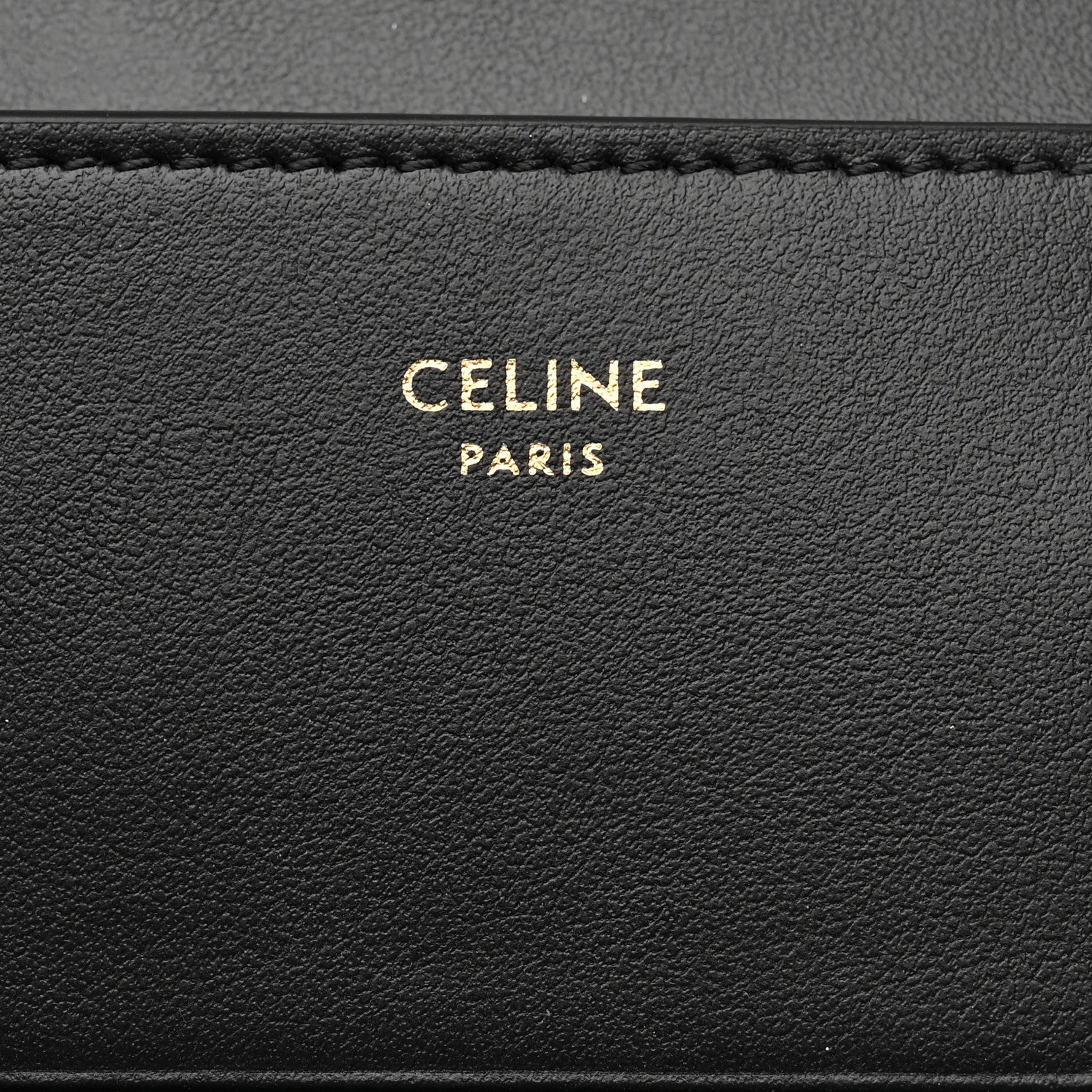 Celine Calfskin Compact Triomphe Wallet With Coin Purse Black 9 of 12