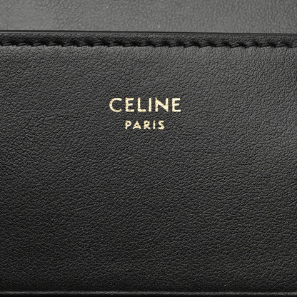 Celine Calfskin Compact Triomphe Wallet With Coin Purse Black 9 of 12