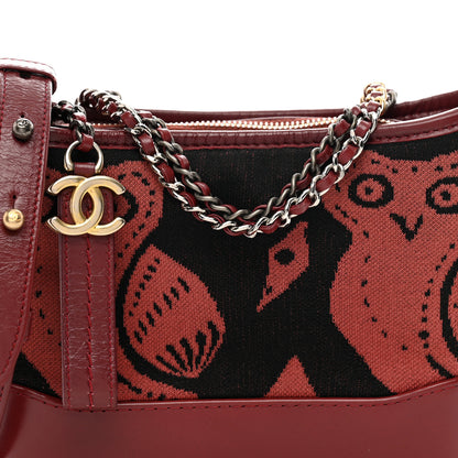 Chanel Knit Calfskin Small Gabrielle Hobo Red 8 of 10