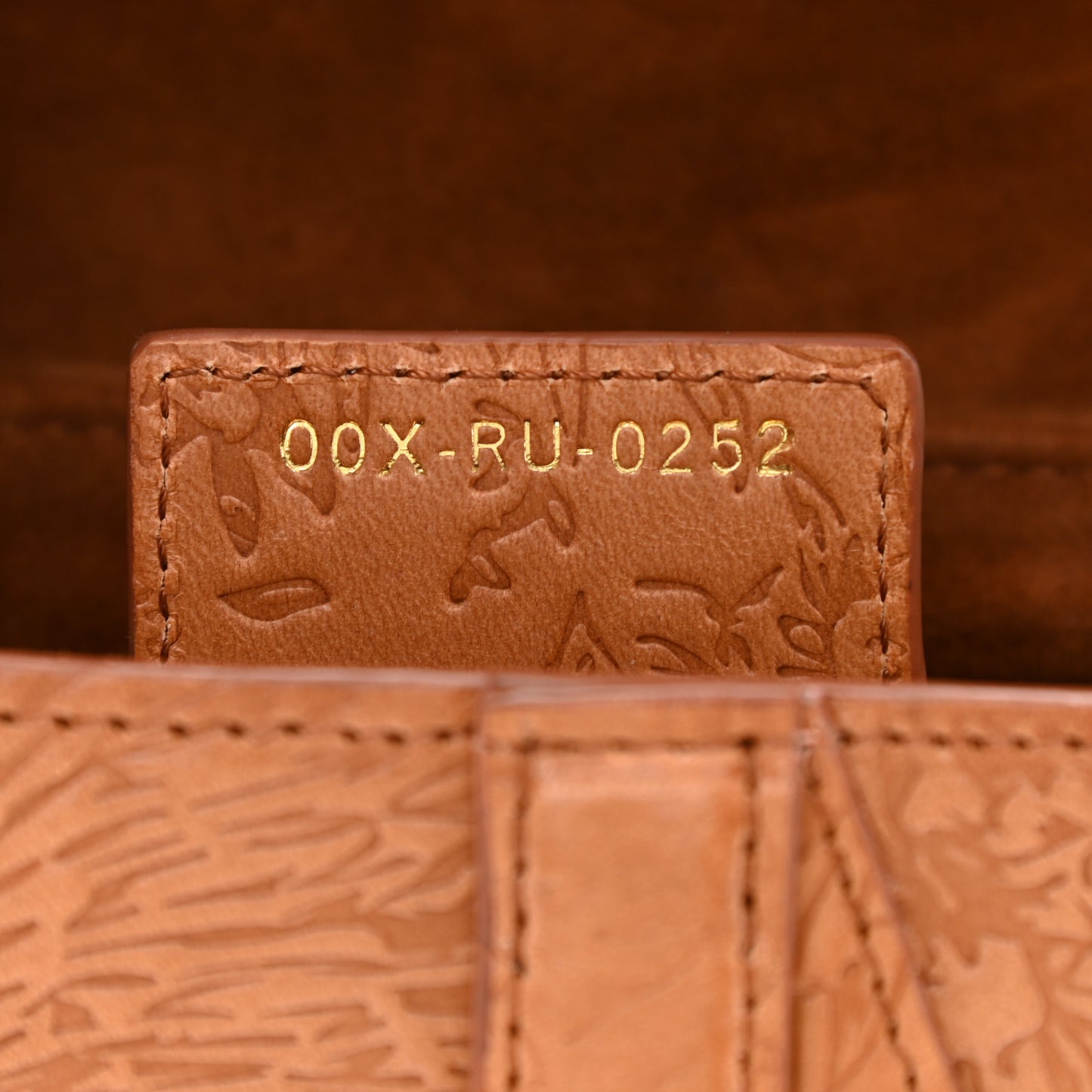 Calfskin Laser Cut Saddle Bag Brown Multicolor