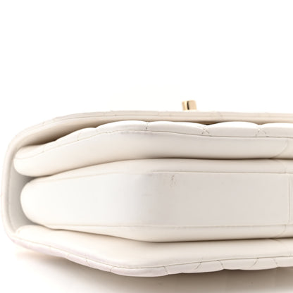 Chanel Lambskin Lacquered Quilted Mini Trendy CC Dual Handle Flap Bag White 9 of 15