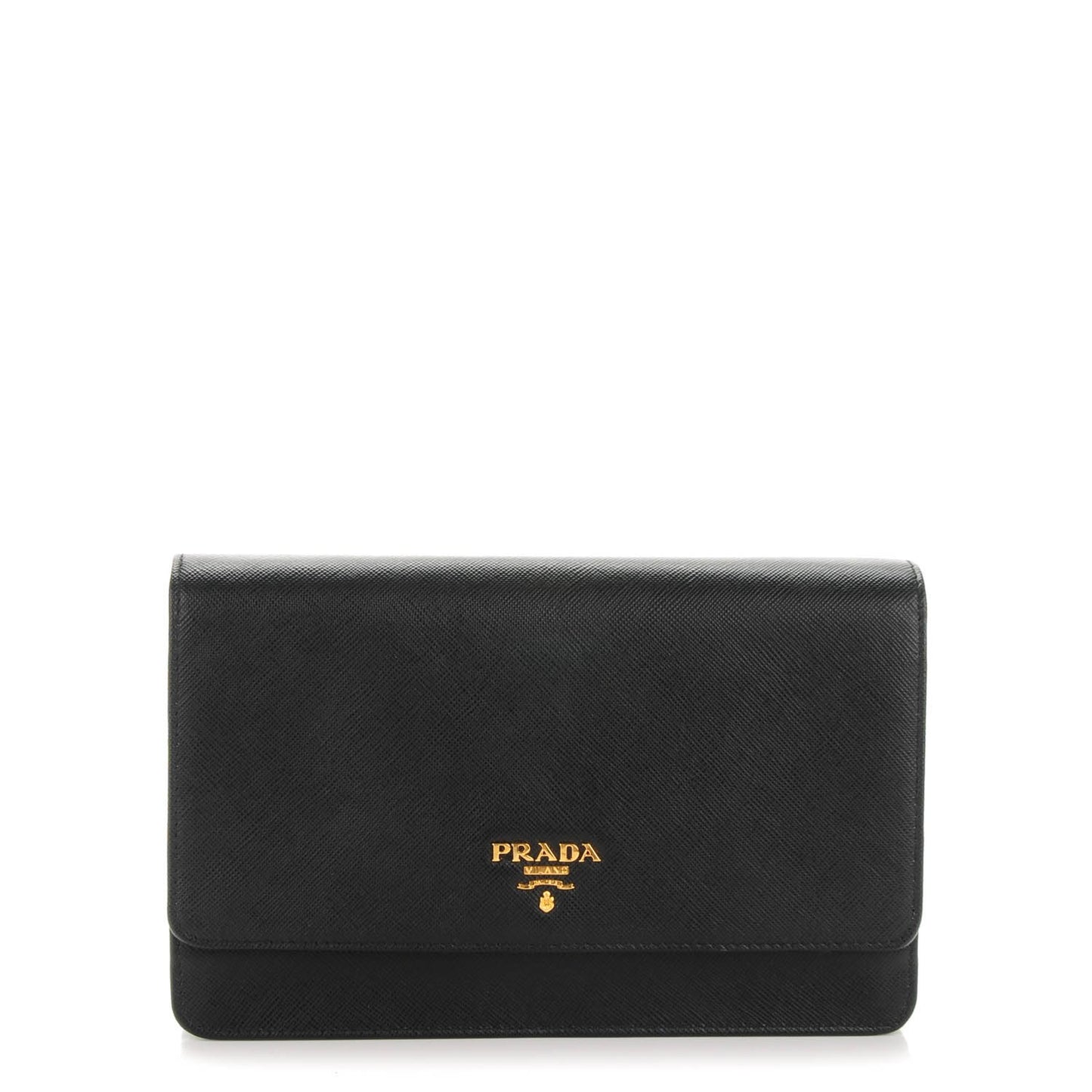 Saffiano Metal Flap Wallet Nero Black