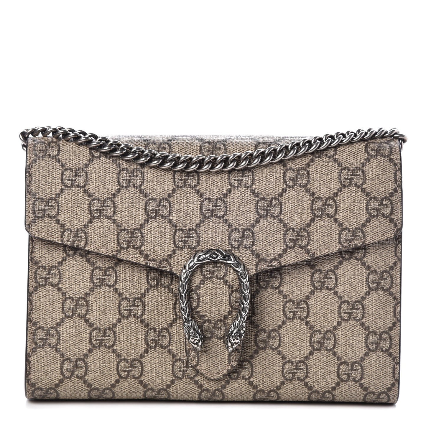 GG Supreme Monogram Mini Dionysus Chain Wallet Beige Pink