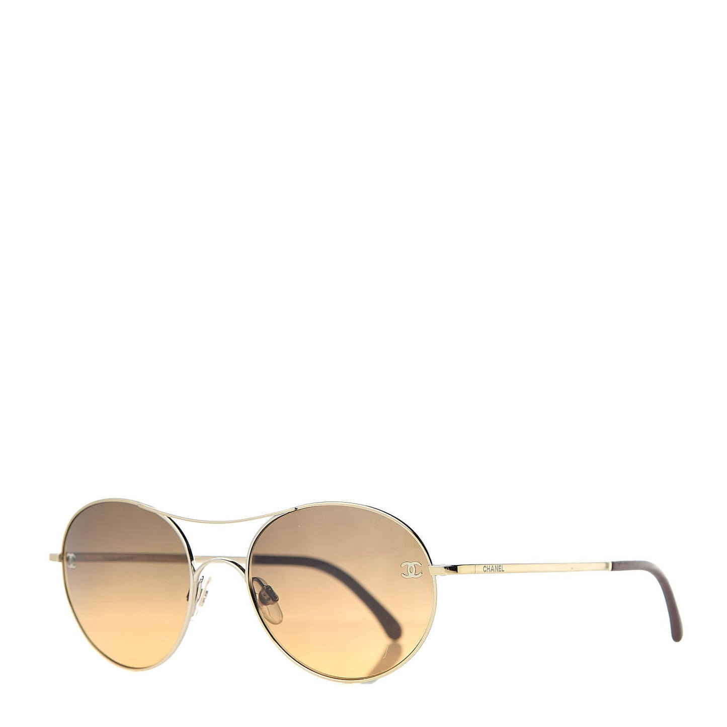 Round Sunglasses 4190 T Q Brown Gold