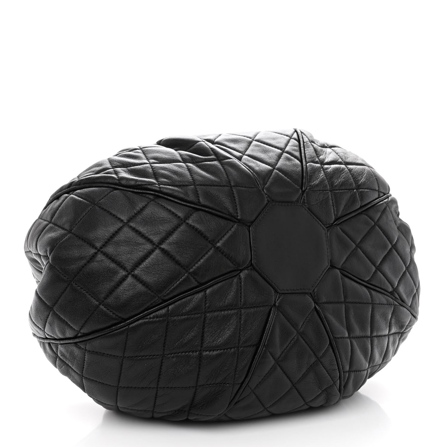 Chanel Calfskin Quilted Drawstring Sac Cordon Bag Black 4 of 10