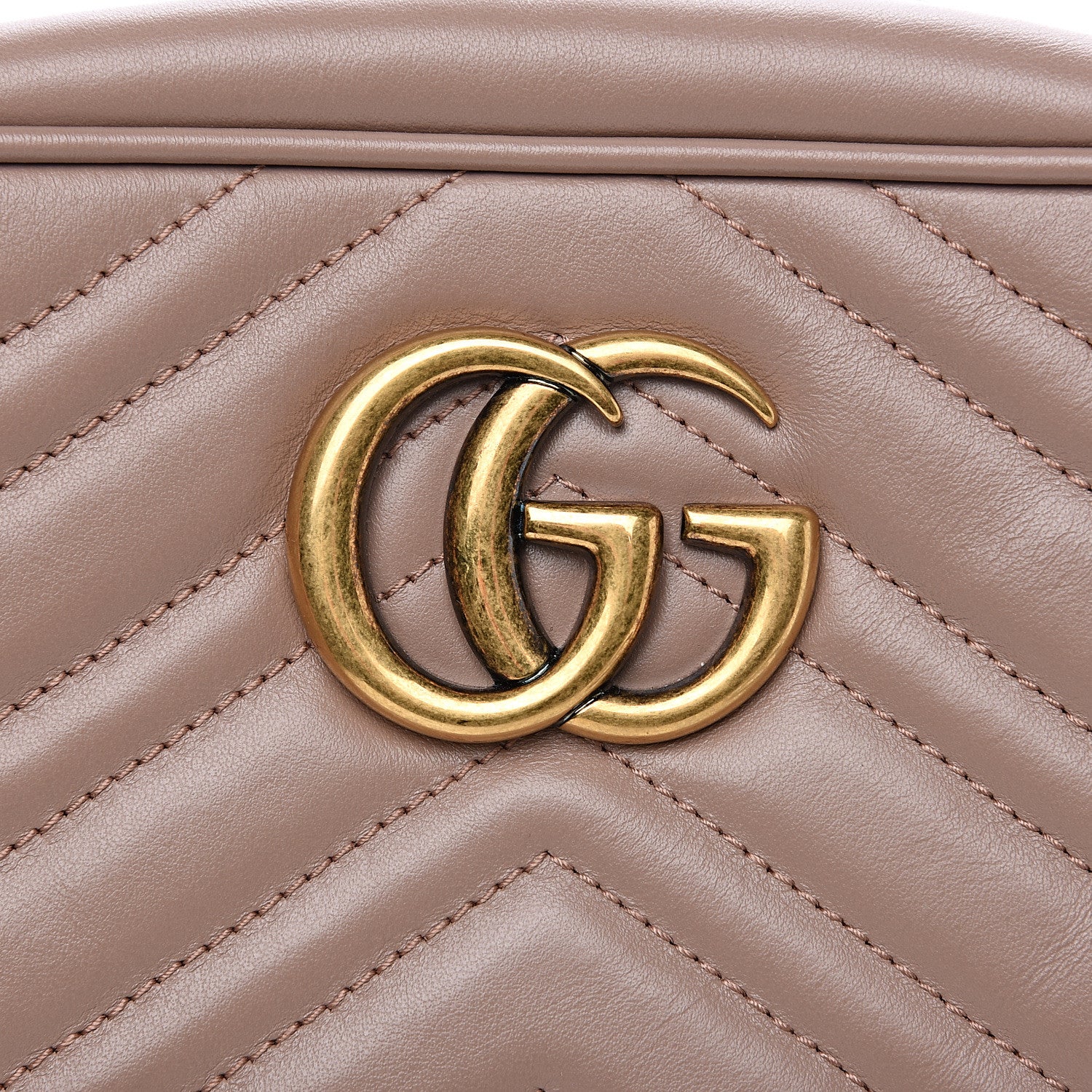 Gucci Calfskin Matelasse Small GG Marmont Chain Shoulder Bag Porcelain Rose 7 of 11