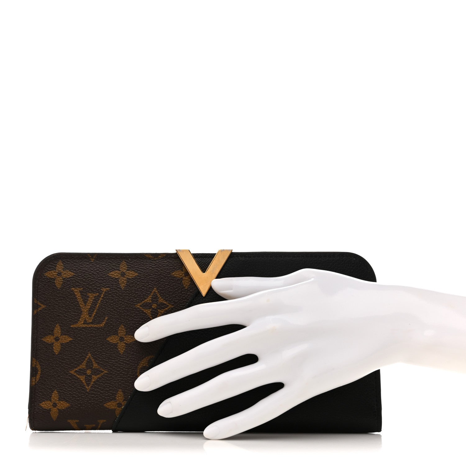 Louis Vuitton Monogram Calfskin Kimono Wallet Black 2 of 12