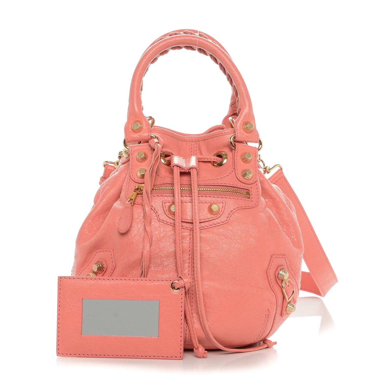 Balenciaga Agneau Giant 12 Gold Hardware Mini Pompon Rose Azalee 1 of 11