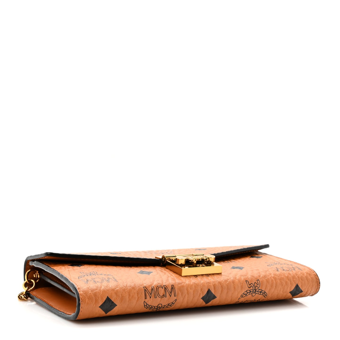 Visetos Large Patricia Wallet On Chain Cognac
