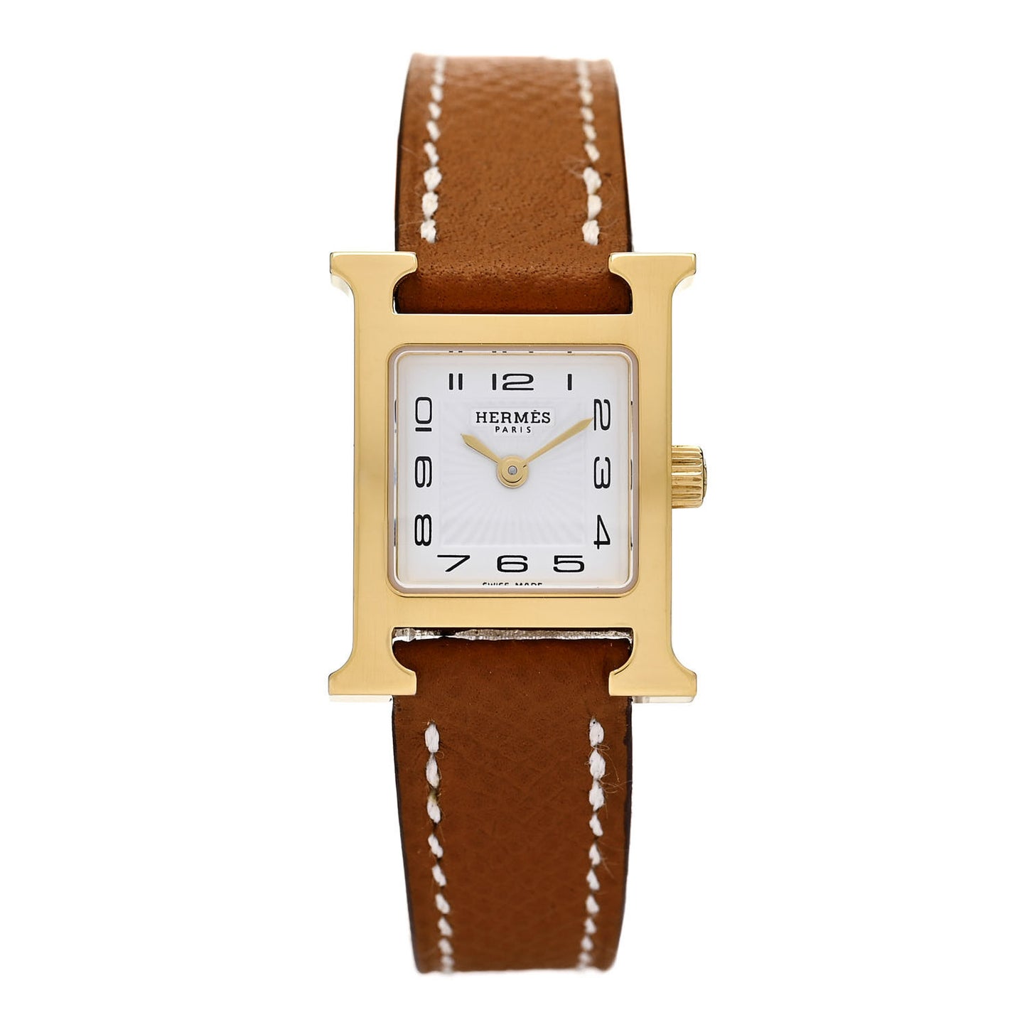 Stainless Steel Epsom 17.2mm Heure H Hour Quartz Watch Gold