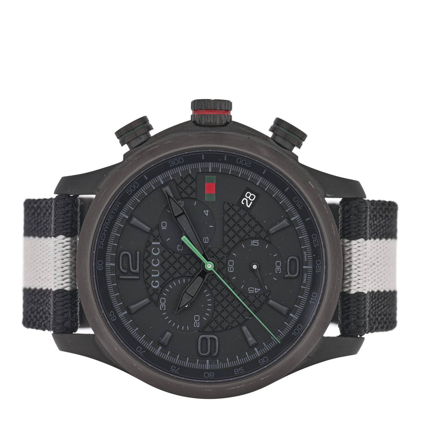 Stainless Steel Nylon 44mm G-Timeless Chronograph Quartz Watch Black