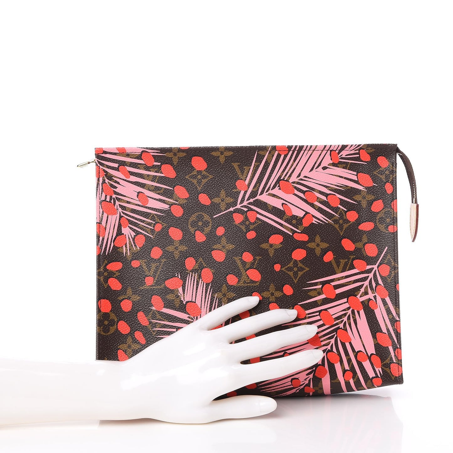 Monogram Jungle Dots Toiletry Pouch 26 Sugar Pink Poppy