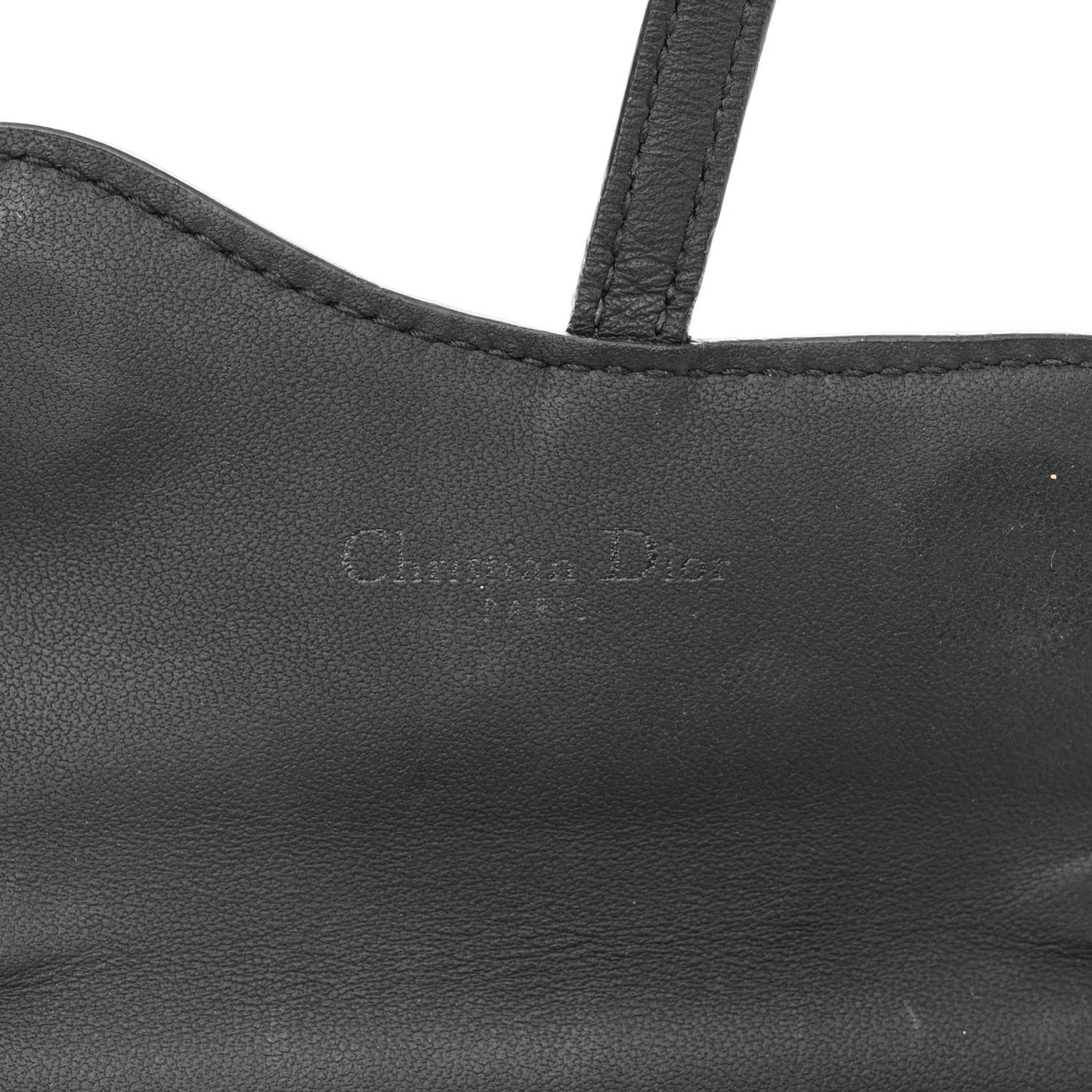 Ultra Matte Calfskin Nano Saddle Chain Pouch Black