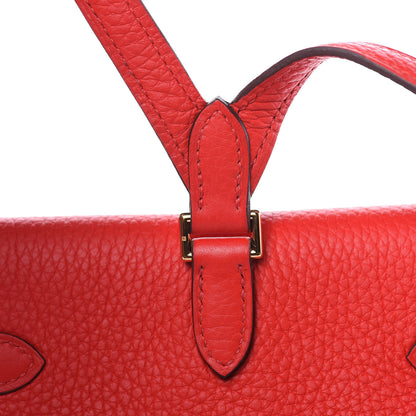 Hermes Taurillon Clemence Kelly Ado Backpack Rouge De Coeur 21 of 22