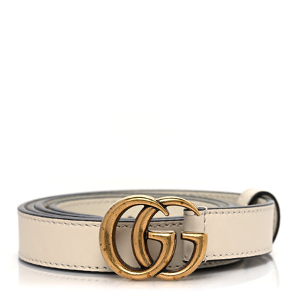 Gucci Calfskin Double G 20mm Belt 90 36 Mystic White 1 of 5