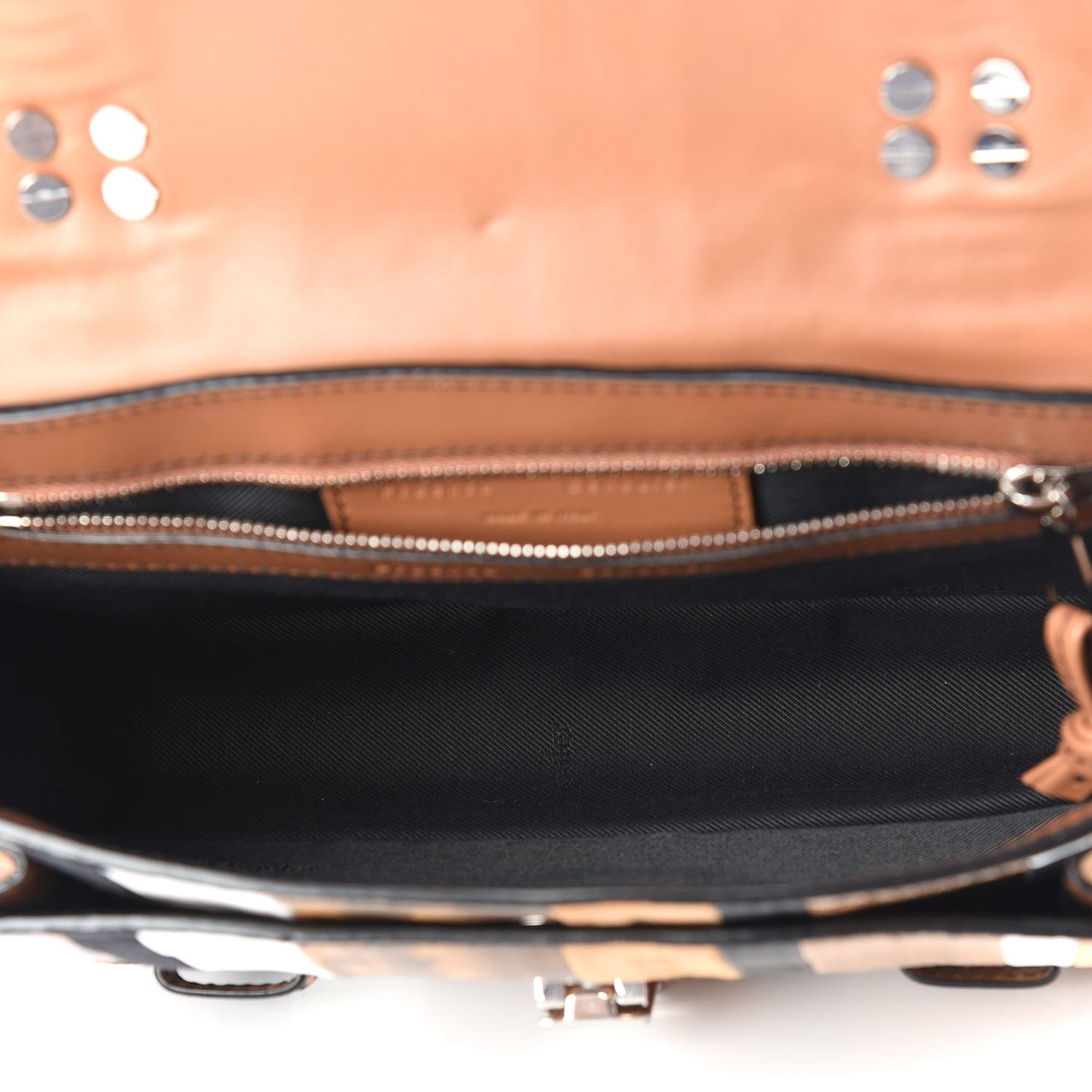 Lambskin Lizard Snakeskin Suede Tiny PS1 Exotic Stripe Mix Satchel Dune