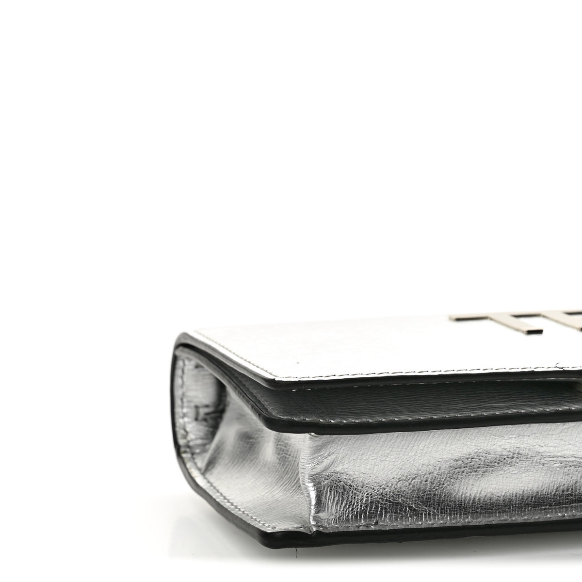Metallic Palmellato Calfskin TF Mini Bag Silver