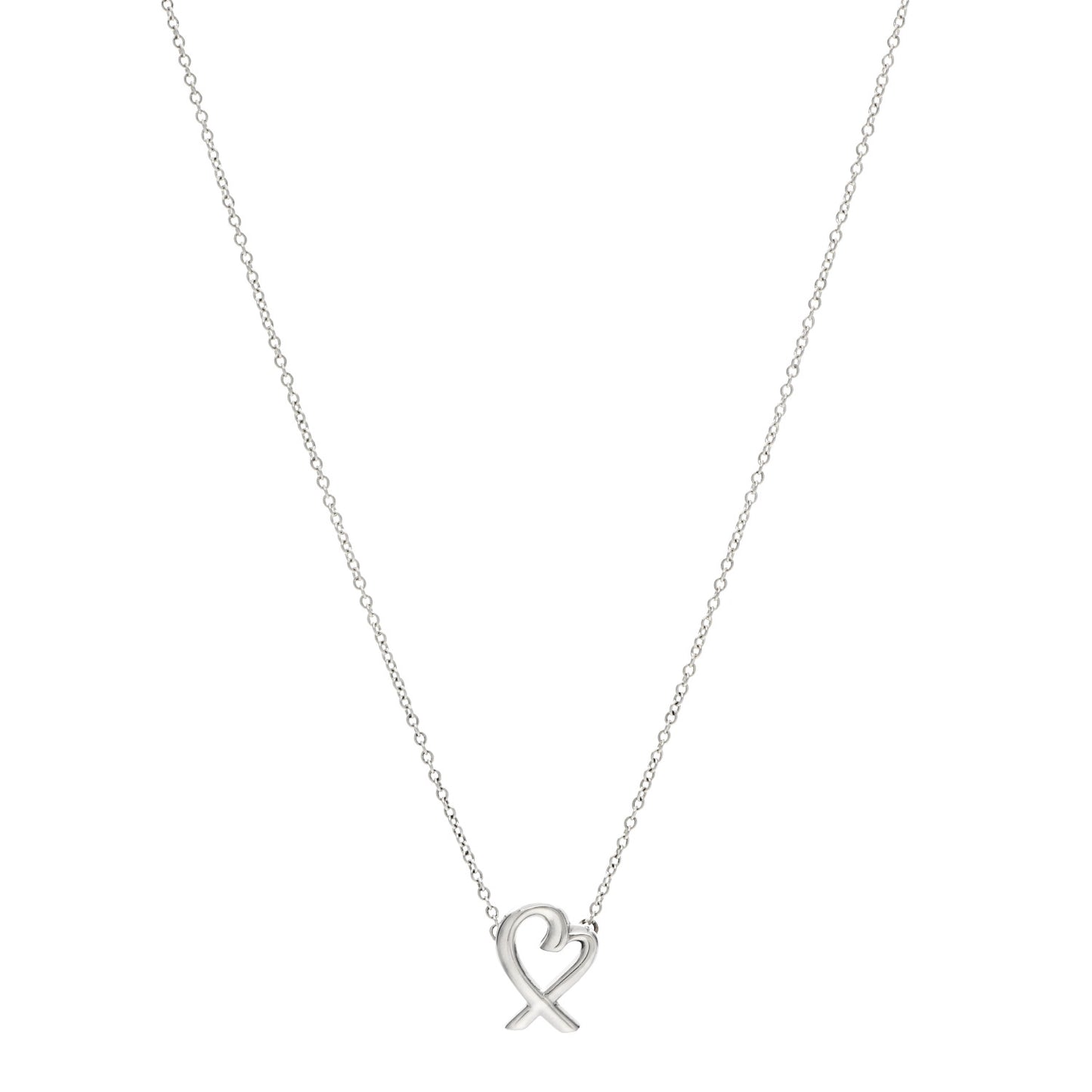 Sterling Silver Small Paloma Picasso Loving Heart Pendant Necklace
