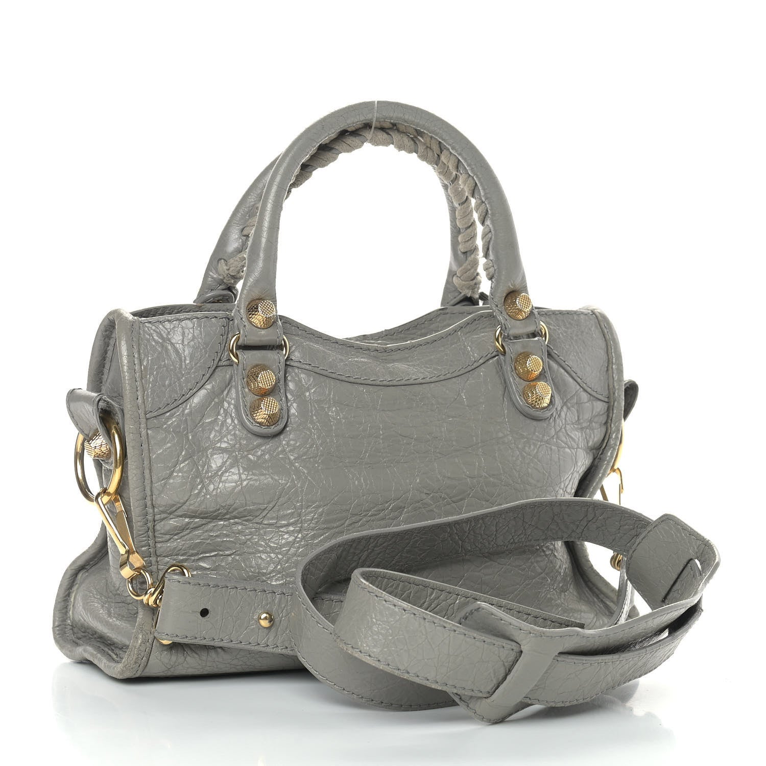 Balenciaga Agneau Giant 12 Gold Hardware Mini City Gris Pyrite 3 of 14