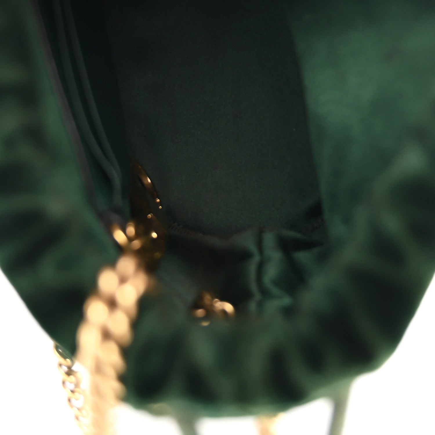Gucci Velvet Matelasse Mini GG Marmont 2.0 Bucket Bag Dark Green 5 of 10