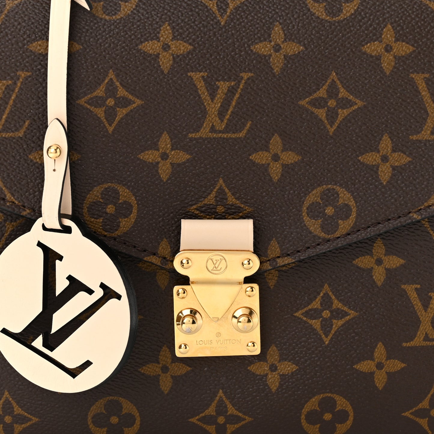 Monogram Braided Pochette Metis Creme Beige