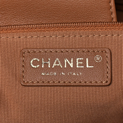 Chanel Calfskin Stitched Large Shopping Bag Brown 6 of 10