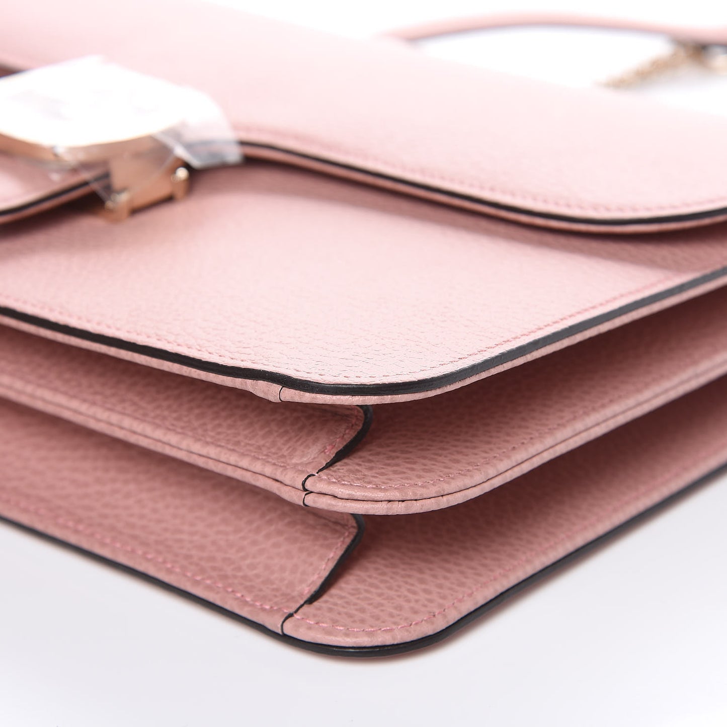 Dollar Calfskin Interlocking G Shoulder Bag Soft Pink
