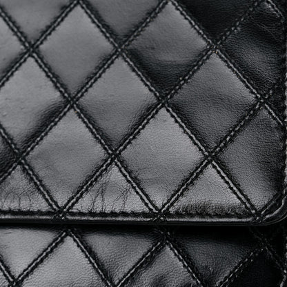 Chanel Lambskin Diamond Stitched Wallet On Chain WOC Black 20 of 23