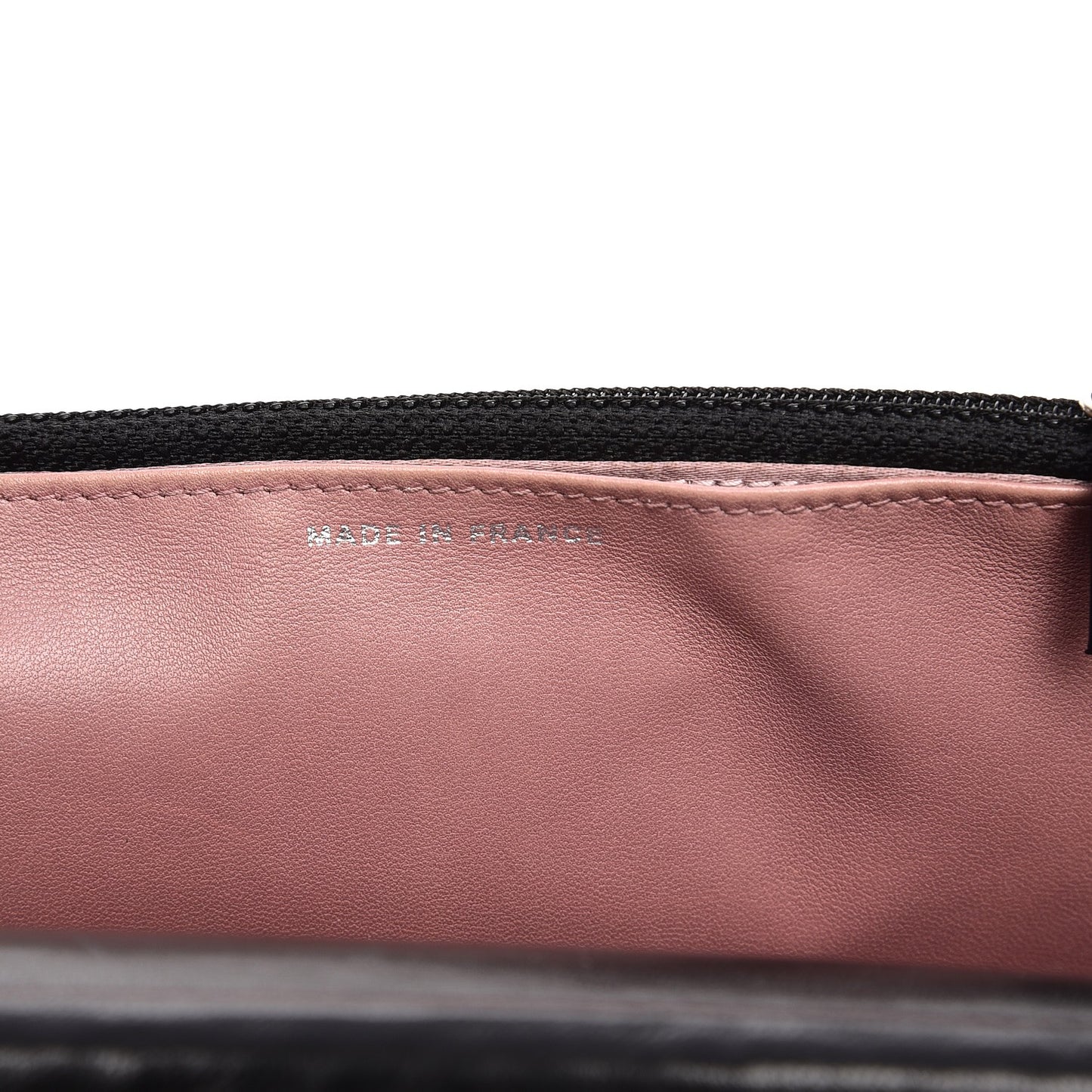 Lambskin Camellia Wallet on Chain WOC Black
