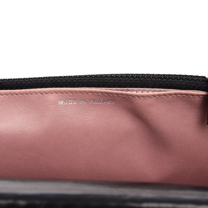 Chanel Lambskin Camellia Wallet on Chain WOC Black 6 of 7