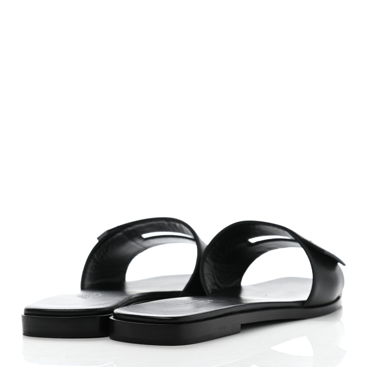Hermes Calfskin View Sandals 37.5 Black 4 of 9