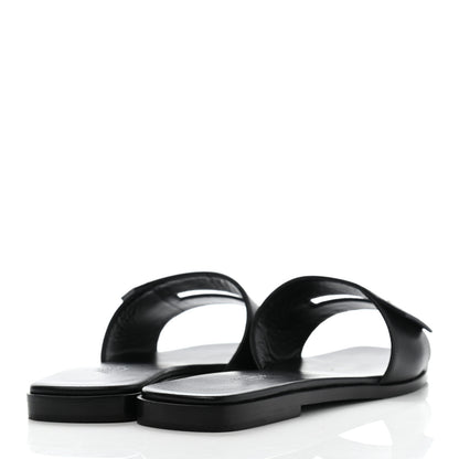 Hermes Calfskin View Sandals 37.5 Black 4 of 9