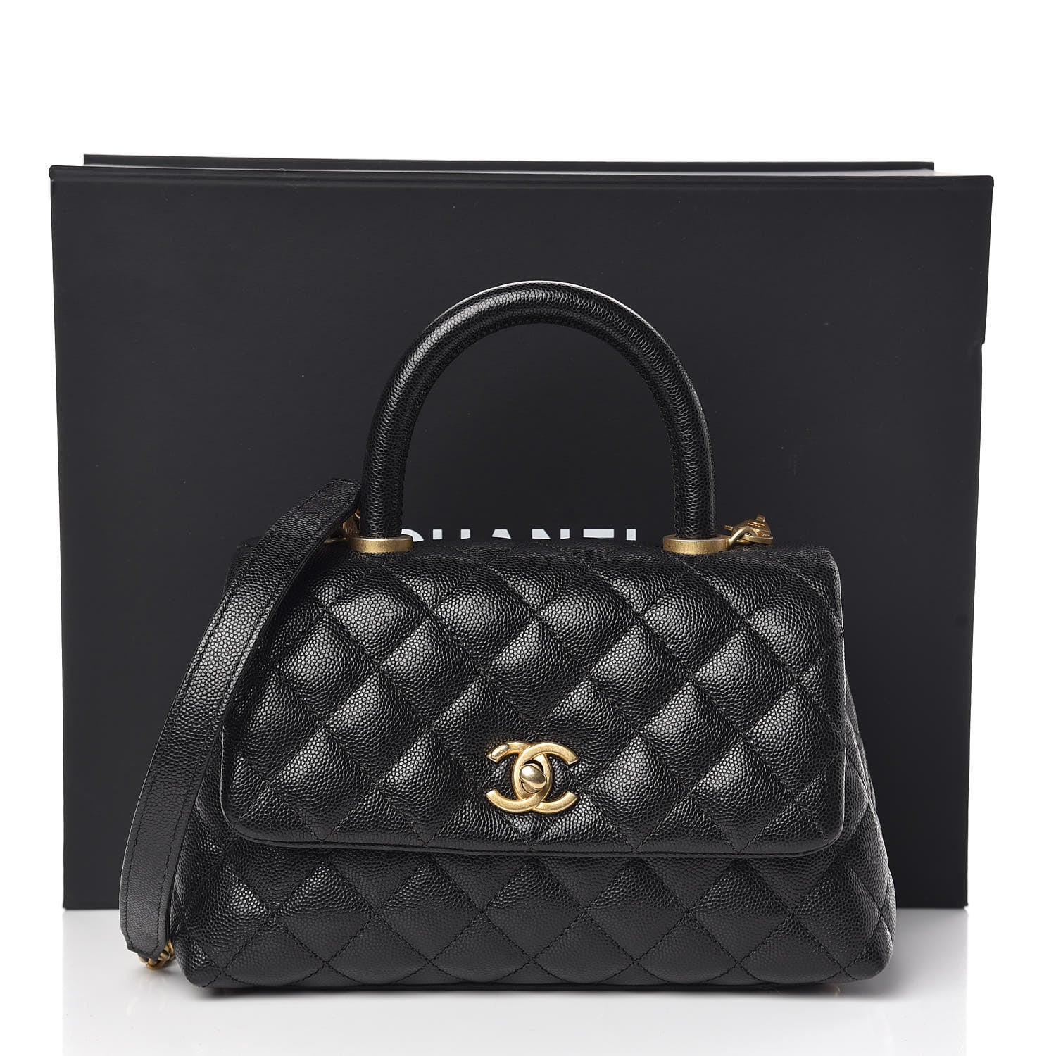 Chanel Caviar Quilted Mini Coco Handle Flap Black 14 of 14