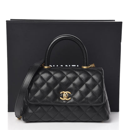 Chanel Caviar Quilted Mini Coco Handle Flap Black 14 of 14