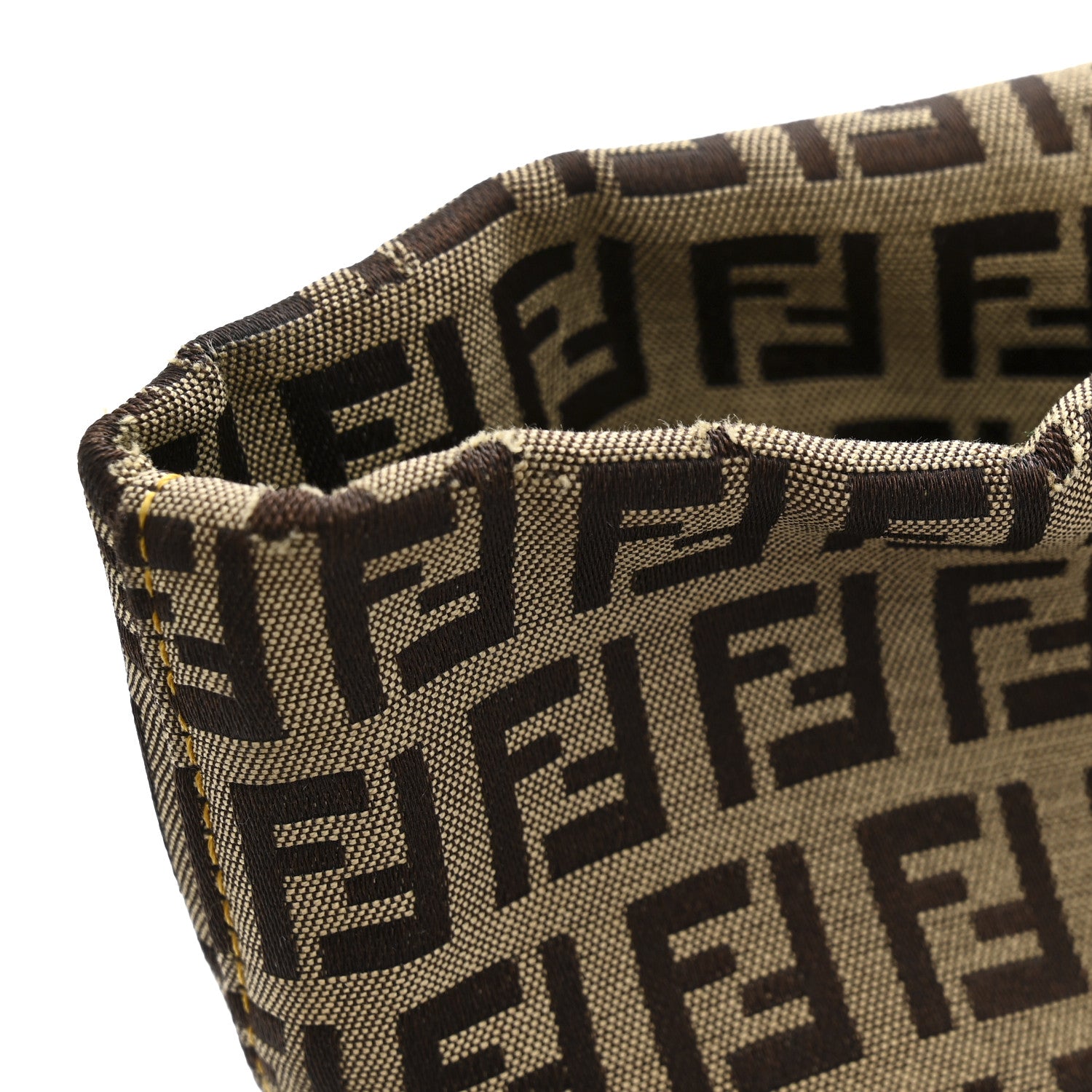 Fendi Zucchino Charm Large Shopper Tote Yellow 1771503 – FASHIONPHILE