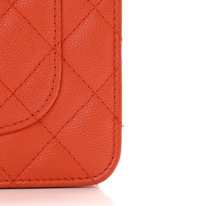 Chanel Caviar Quilted Wallet on Chain WOC Red 12 of 12