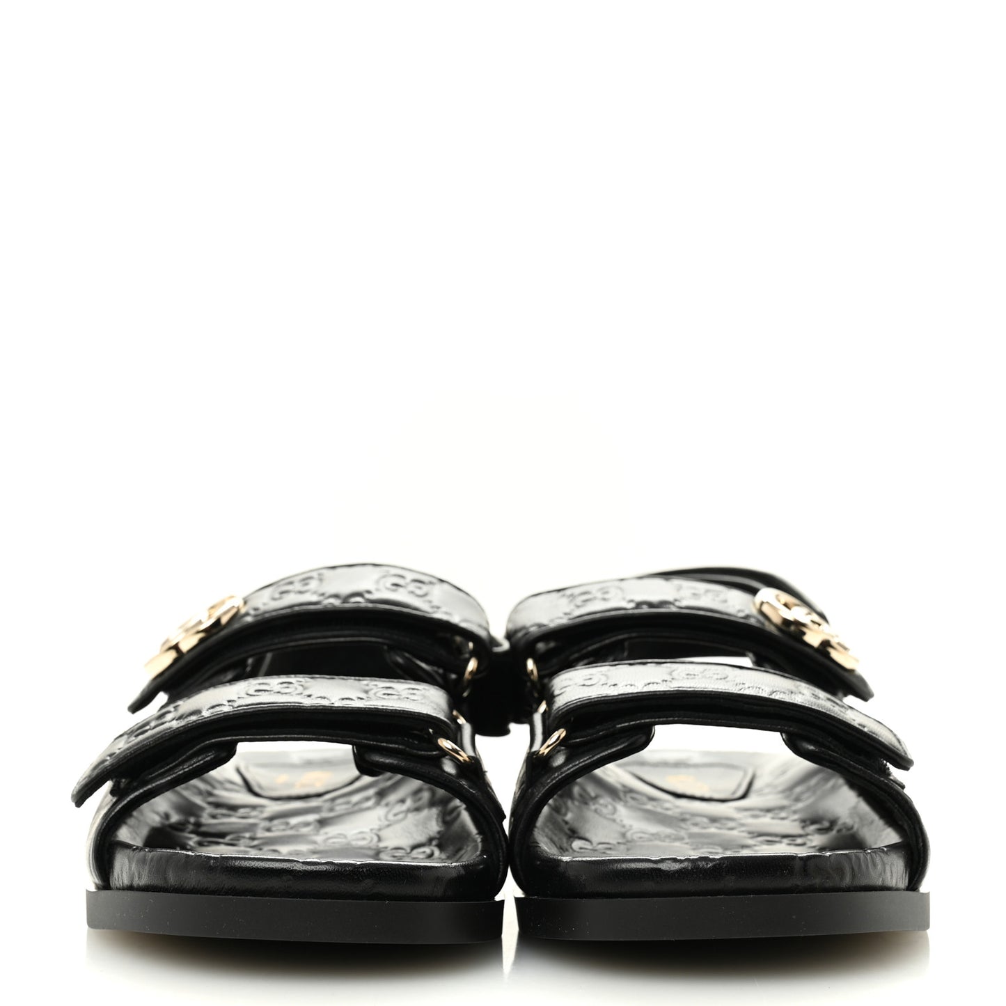 Guccissima GG Embossed Womens Sandals 39 Black