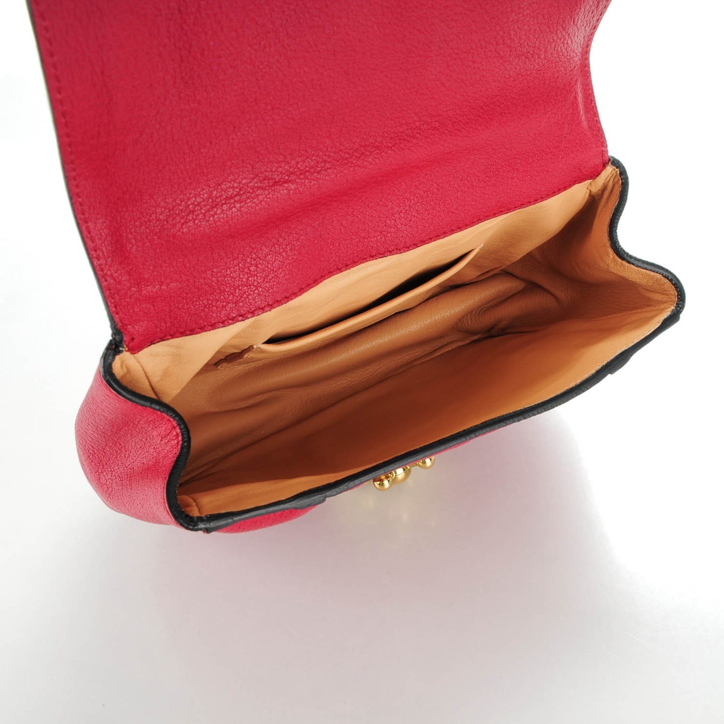 Goatskin Small Elsie Shoulder Bag Red