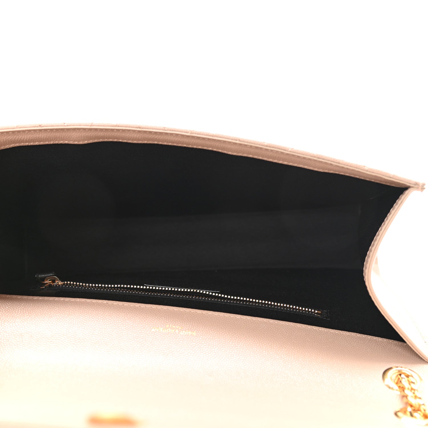 Saint Laurent Grain De Poudre Mixed Matelasse Large Triquilt Monogram Satchel Dark Beige 5 of 10